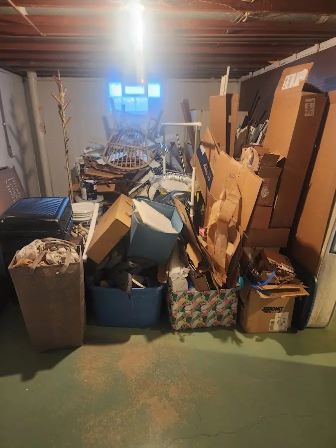 Roll-off dumpster container at job site for Construction Dumpster Rental in Wilna